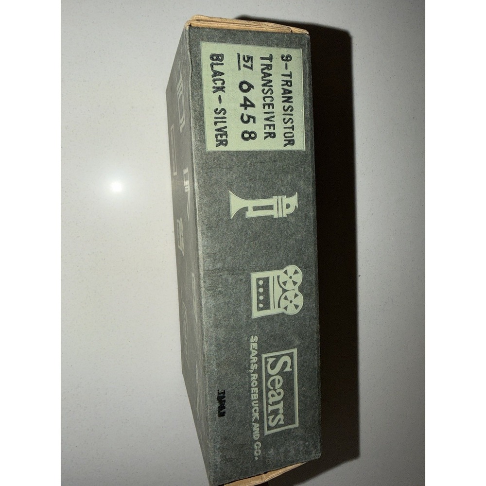 Vintage Sears 57-6458 9Transistor Transceiver Walkie Talkie Pair w/ Boxes - New